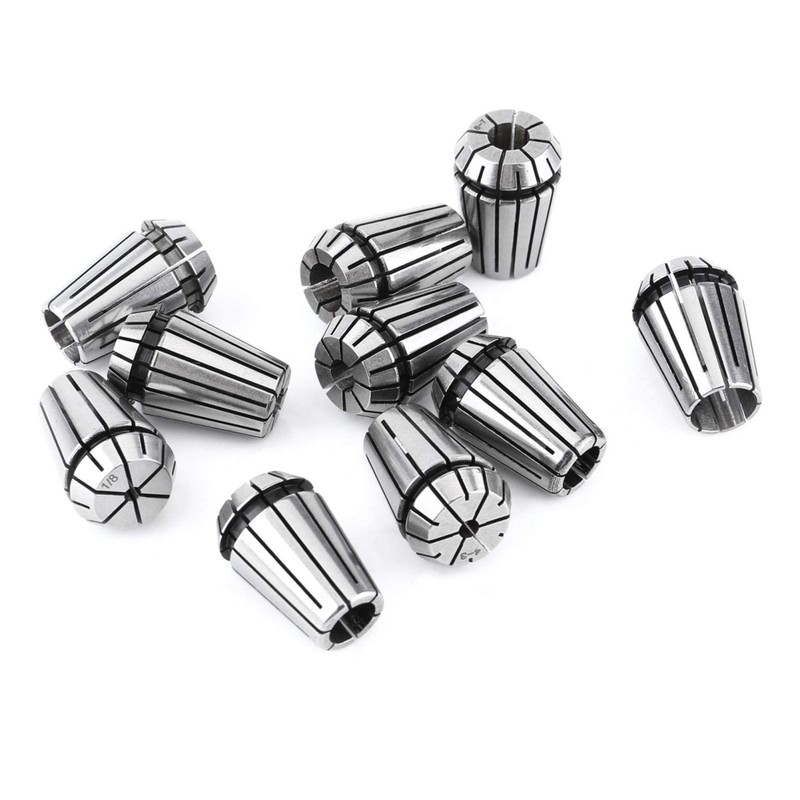 10pcs/set ER20 High Precision Spring Steel Collet Set CNC Engraving