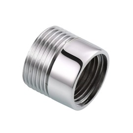 Tecmolog SBA042 Garden Hose Connection Brass Thread Adapter 1/2 Inch Female to 3/4 Inch Male Thread for Garden and Washing Machine Hose Chrome