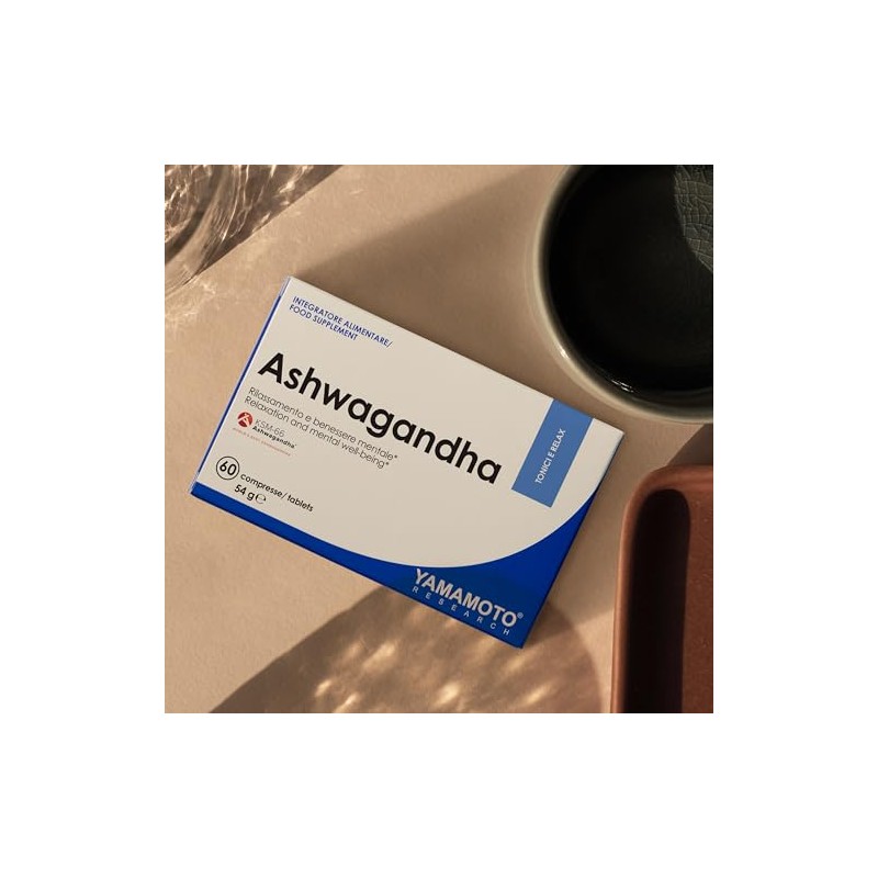 YAMAMOTO RESEARCH Ashwagandha 60 compresse, integratore con estratto secco di