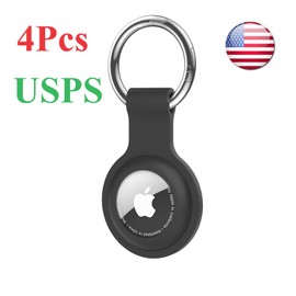 Unbranded 4Pack faux Leather Holder for Air Tag Keychain Case for Apple Tag Airtags GPS
