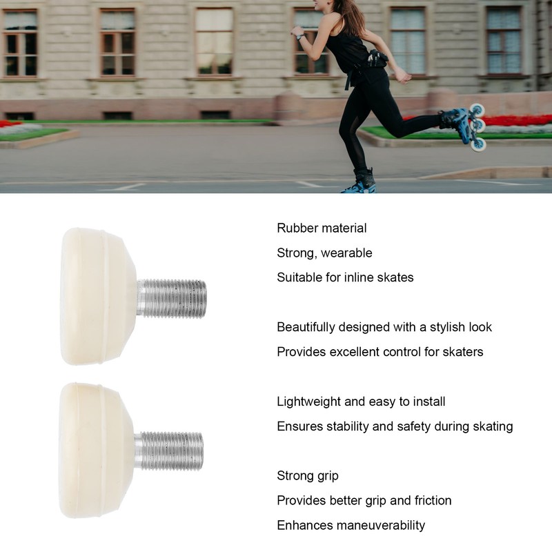 Roller Skate Toe Stops Rubber Lightweight Wearable Replacement Toe Stoppers