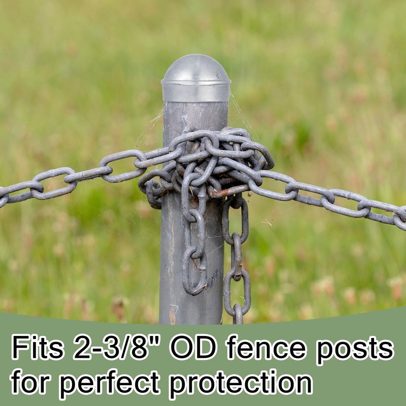 Yaocom 10 Pcs 2-3/8" Chain Link Fence Post Cap Round