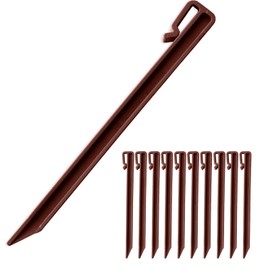 Citrine Garden 100-Pack-10 Inch Plastic Edging Nails,Side-Insert Nylon Landscape Anchoring Spikes，Landscape Stake for Paver Edging, Weed Barrier& More