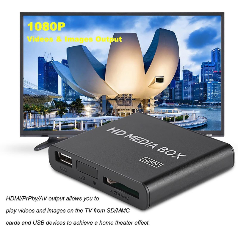 1080P Full HD Mini Box Media Player,Strong Compatibility Decoding Beautiful