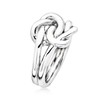 Ross-Simons Italian Sterling Silver Double Love Knot Ring. Size 9