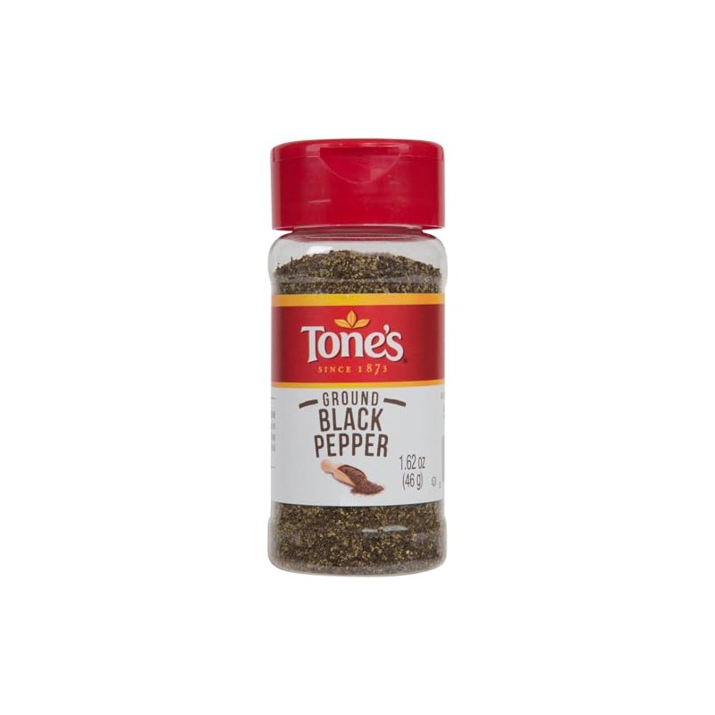 Tone's Ground Black Pepper, 1.62 Ounce
