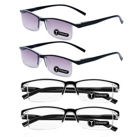 TERAISE 4 pairs Anti-blue Light AntiUV Reading Glasses with Spring Hinge Fashion