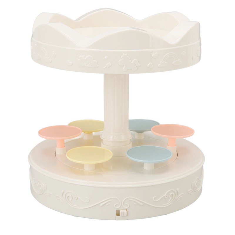 Rotating Dessert Machine Automatic Revolving Double Layer Dessert Display Stand