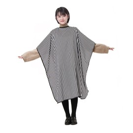 BIUDECO Hairdressing Stripe Salon Cape for Perming and Dyeing Material Design for Hair Cutting Practical Slack Neckline Keeps Clothing Dry and Clean
