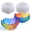 SWUAVD Flower Tray Resin Mold, 2Pcs Lotus Bowl Silicone Mold