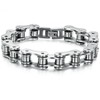 Keybella Men's Stainless Steel Bicycle Chain Bracelet, 13 mm Wide