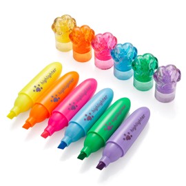 ACCloud Highlighter Pen, 6 Pastel Colors Chisel Tip, Aesthetic Highlighter Marker Pen, Water Based, Quick Dry, No Bleed, for Bible Study Notes School Office (6 Colors-A)