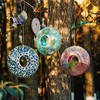 Topadorn Hanging Bird Feeder Mosaic Circle Birdfeeder for Wild Bird
