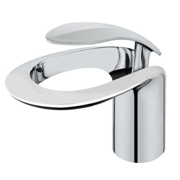 becola Creative Single Hole Bathroom Faucets，Round Hollowing Waterfall Faucet for
