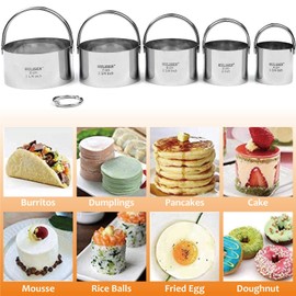 HULISEN Pastry Cutter, Dough Blender, 3 Cup Flour Sifter and Biscuit Cutter, Stainless Steel Dough Cutter, Professional Baking Dough Tools for Cooking Cookies and Donuts(4 Pcs/Set)