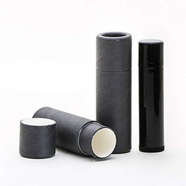 Black Kraft Paperboard Lip Balm/Salve/Cosmetic/Lotion Tubes x100Q