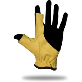 UNIVERSE ARCHERY Leather Archery Glove | Handmade Shooting Hunting Two Finger Gloves | Recurve Bow Archery Cow Hide Leather Gloves | Excellent Fitting