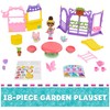 Gabby’s Dollhouse, Kitty Fairy Garden Party, 18-Piece Playset with 3