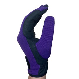 mustang eq Ladies Equestrian Gloves All Weather Outdoor Sports Gloves Horse Riding (Medium, Purple)