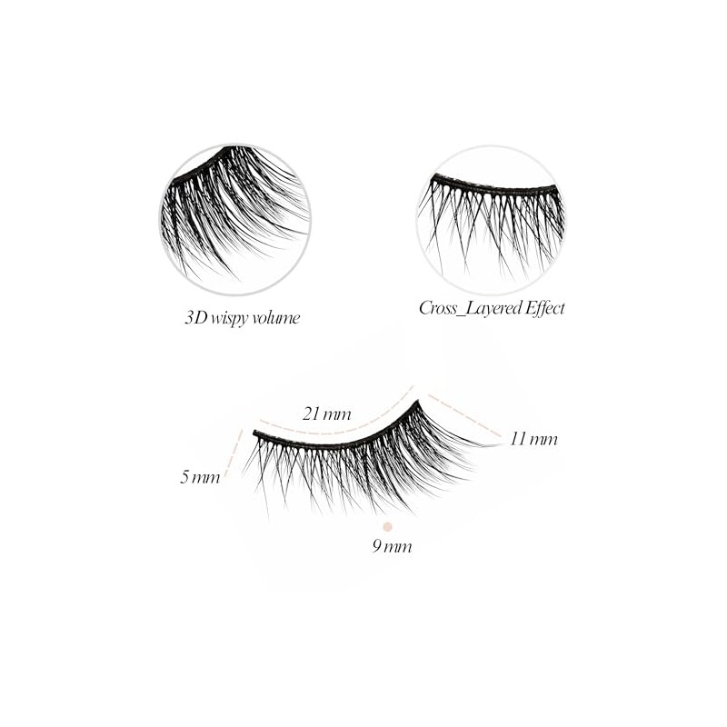 AT Beauty False Eyelashes – Lifted & Wide Eye Effect,