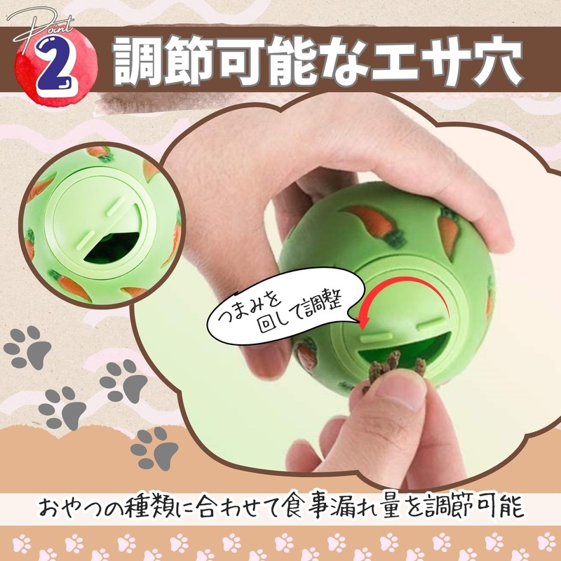 Wezomito Bunny Toy Ball Snack Ball Pet Slow Feeder Relieves