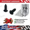 Anti-Theft License Plate Screws Fastener Kit - Rustproof Black Screws,