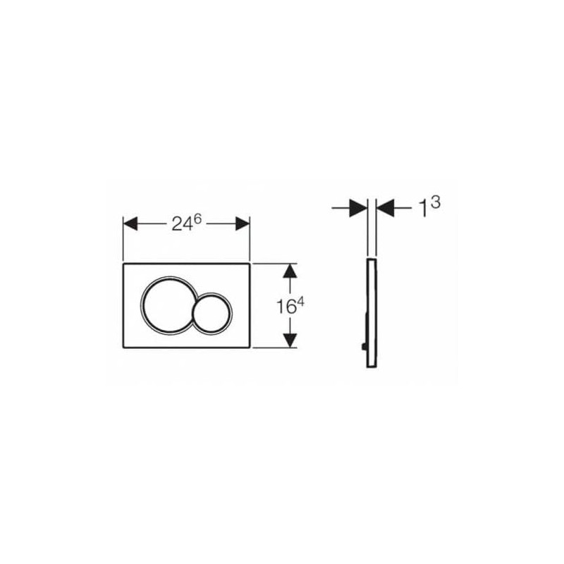 Geberit 115.770.21.5 Samba Dual Flush Actuator Chrome