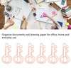 100Pcs Paper Clip Metal Rose Gold Color Urheen Design Paperclip