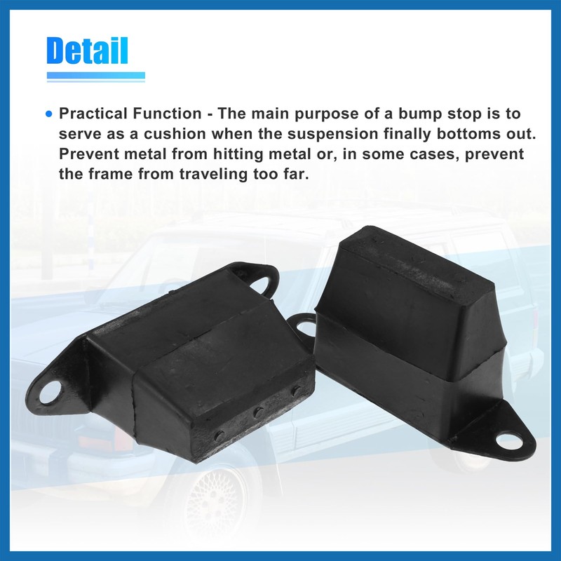 A ABSOPRO 2 Pcs 3'' Rear Suspension Bump Stop for