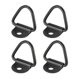 X AUTOHAUX Tie Down Anchor 1/4" Diameter V Shape Ring for SUV Cars Black 4pcs