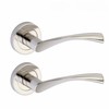 NAINOVA® Twist Twirl Door Handle Lever on Rose | Brushed