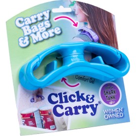 Click & Carry Kitchen Storage & Organization - Plastic Bag Organizer and Holder for Easy Shopping - Shark Tank - Gel Padding Bags Handle, Hands-Free Design for Groceries, Paint Can Carrier, 1 Pack