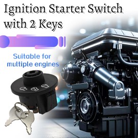 Youqsm Ignition Starter Switch with 2 Keys 25 099 30-S 2509930-S,Compatible with Kohler CH18 CH20 CH23 CH620 CH640 CH670 CH680 CH730 CH740 Engines,Ignition Key Switch Kit