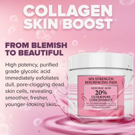 Divine Derriere Glycolic Acid 20% Resurfacing Pads - Exfoliating Peel Pads Vitamins & Green Tea