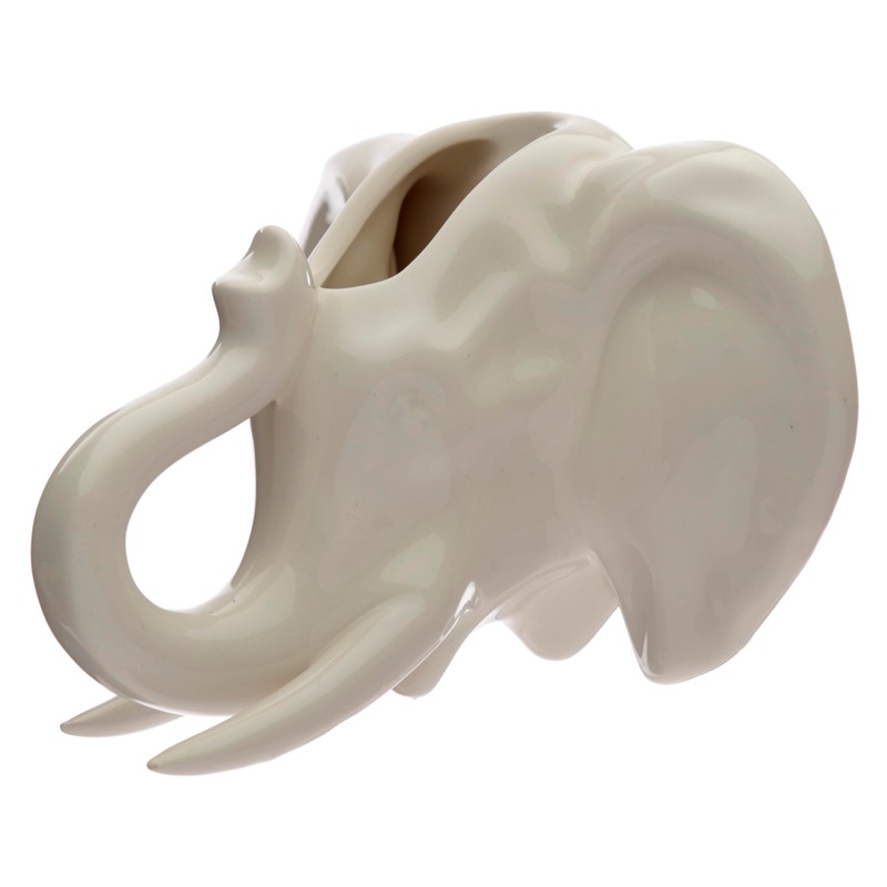 Puckator Decorative Ceramic Indoor Planter, Elephant