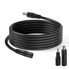 DC Power Extension Cable, 14AWG 10FT 8mm Male to Female Extension Cord Compatible with Solar Panel Portable Power Stations