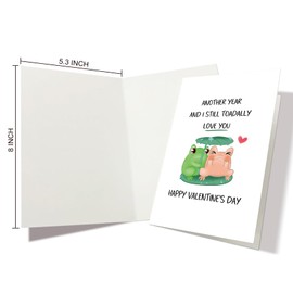 Nchigedy Frog Pun Valentines Day Card, Funny Toad Valentine's Day Card for Him Her, Happy Valentines Day Card for Boyfriend Girlfriend, Another Year And I Still Toadally Love You