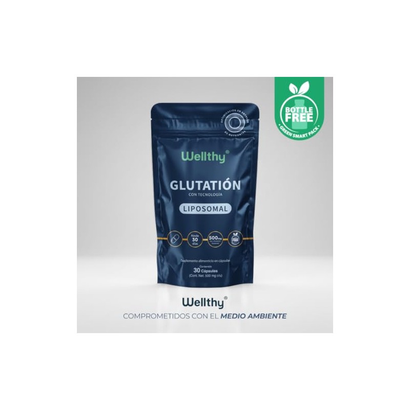 Wellthy Glutation Liposomal 500mg 30 Cápsulas. 1 Mes Completo de