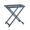 Pemberly Row Folding Tray Table in Blue