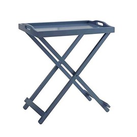 Pemberly Row Folding Tray Table in Blue