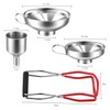 Stainless Steel Canning Funnel Set, Jar Funnel Lifter with Grip