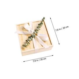 KOMBIUDA 1 Set Box Graduation present Box Romantic Proposal Case Elegant Box with Eucalyptus Leaf Raffia Straw for Graduation Souvenirs and Special Occasions Durable Stylish Color