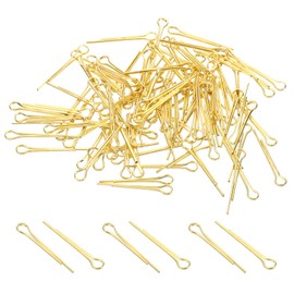 PATIKIL 27mm Copper Cotter Pins, 200Pcs Split Pin Fastener Clips for Fastening Crystals Parts, Chandelier Replacements, Silver