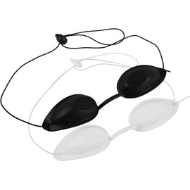 Antifaz Protector de Ojos UV Ajustable de Plástico, 2 Piezas para Niñas Protección contra Luz, Uso en Depilación y Diseño Cómodo, Adecuado para Cejas, Ajuste Sencillo, Estilo Ligero