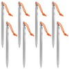 SIRLOMU Pack of 8 Strong Aluminium Tent Pegs with Reflective