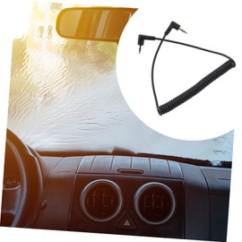 CIYODO 1pc Male to Male Audio Cable Spring Wire for Car and Mobile Devices Excellent Sound Quality Black Stereo Aux Cord