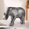 Hebdids Silver Elephant Statue - Modern Home Decor, Resin Sculpture