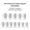 48 Pcs Black Press on Nails Medium & Press on