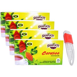 Shavuot Jamaican Cerasee Tea 24 Tea Bags Pack of 4 with Adjustable Measuring Spoon in Sealed O Datz Good Packaging (Pack of 4)
