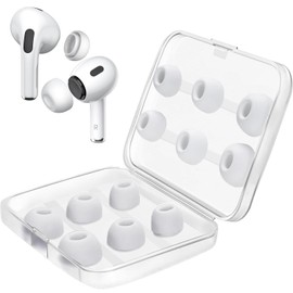 Replacement Ear Tips for AirPods Pro and AirPods Pro 2 with Noise Reduction Hole, Non-Slip Soft Silicone Ear Tips for AirPods Pro and Fit in The Charging Case (White 6 Pairs)